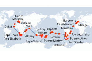 Itinéraire croisière MSC Croisières au départ de Marseille