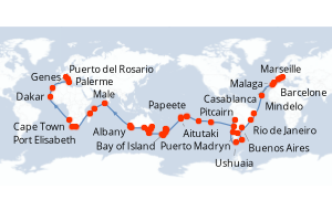 Itinéraire croisière MSC Croisières au départ de Genes