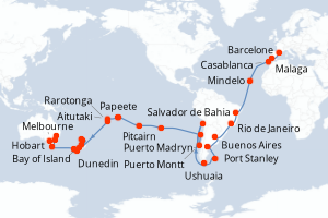 Itinéraire croisière MSC Croisières au départ de Barcelone