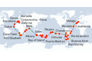 Itinéraire croisière MSC Croisières au départ de Barcelone