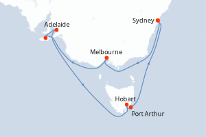 Itinéraire croisière Princess Cruises au départ de Sydney