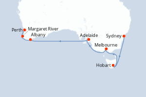 Itinéraire croisière Princess Cruises au départ de Sydney