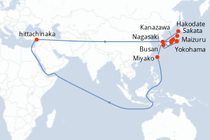 Itinéraire croisière Princess Cruises au départ de Yokohama