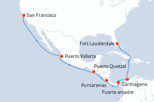 Itinéraire croisière Princess Cruises au départ de San Francisco