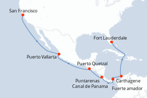 Itinéraire croisière Princess Cruises au départ de Fort Lauderdale