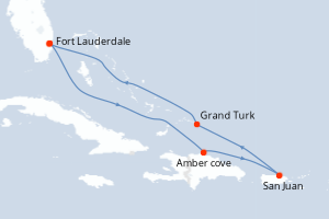 Itinéraire croisière Princess Cruises au départ de Fort Lauderdale