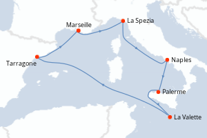 Itinéraire croisière MSC Croisières au départ de Marseille