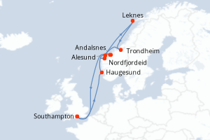 Itinéraire croisière PandO Cruises au départ de Southampton