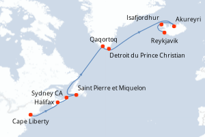 Itinéraire croisière Celebrity Cruises au départ de Cape Liberty