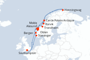 Itinéraire croisière Celebrity Cruises au départ de Southampton