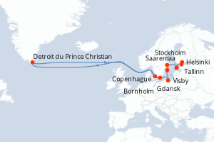 Itinéraire croisière Ponant au départ de Helsinki