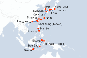 Itinéraire croisière Seabourn Cruise Line au départ de Benoa