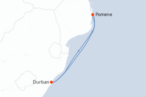 Itinéraire croisière MSC Croisières au départ de Durban