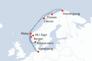 Itinéraire croisière Costa Croisières au départ de Hambourg