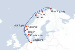 Itinéraire croisière Costa Croisières au départ de Hambourg