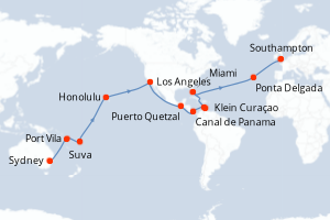 Itinéraire croisière Cunard au départ de Sydney