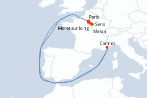 Itinéraire croisière CroisiEurope au départ de Sens