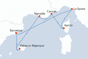 Itinéraire croisière Virgin Voyages au départ de Barcelone