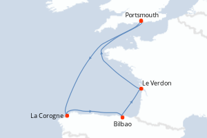 Itinéraire croisière Virgin Voyages au départ de Portsmouth