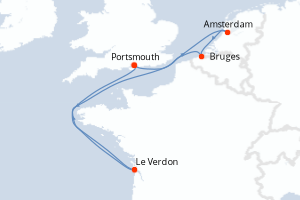 Itinéraire croisière Virgin Voyages au départ de Portsmouth