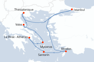 Itinéraire croisière Silversea au départ de Le Piree - Athenes