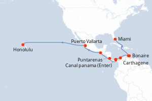 Itinéraire croisière Seabourn Cruise Line au départ de Miami