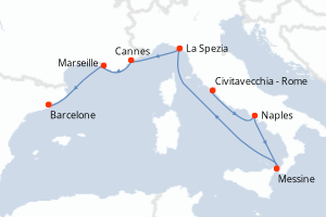 Itinéraire croisière Royal Caribbean au départ de Civitavecchia - Rome