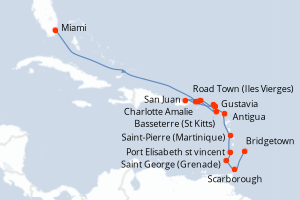 Itinéraire croisière Azamara au départ de Miami