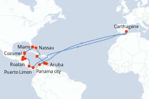 Itinéraire croisière Oceania Cruises au départ de Miami