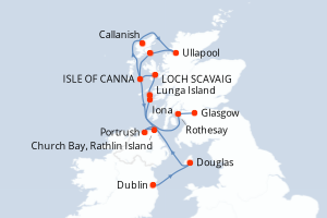 Itinéraire croisière Ponant au départ de Dublin