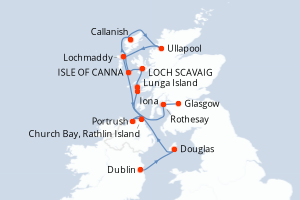 Itinéraire croisière Ponant au départ de Dublin