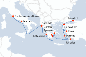 Itinéraire croisière Seabourn Cruise Line au départ de Istanbul