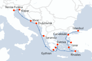 Itinéraire croisière Seabourn Cruise Line au départ de Istanbul