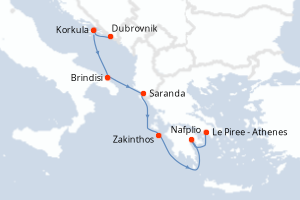 Itinéraire croisière Seabourn Cruise Line au départ de Dubrovnik