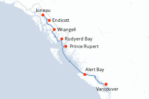 Itinéraire croisière Seabourn Cruise Line au départ de Juneau