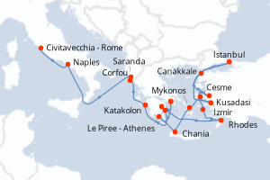 Itinéraire croisière Seabourn Cruise Line au départ de Le Piree - Athenes