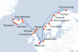 Itinéraire croisière Seabourn Cruise Line au départ de Douvres