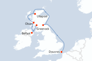 Itinéraire croisière Seabourn Cruise Line au départ de Greenock