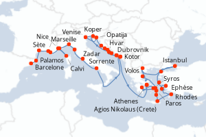 Itinéraire croisière Azamara au départ de Barcelone