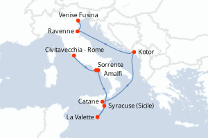 Itinéraire croisière Azamara au départ de Civitavecchia - Rome