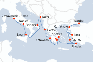 Itinéraire croisière Seabourn Cruise Line au départ de Istanbul