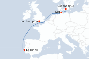 Itinéraire croisière MSC Croisières au départ de Kiel