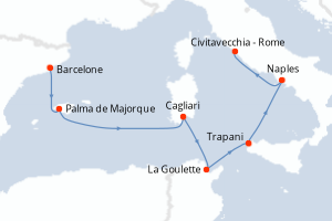 Itinéraire croisière Silversea au départ de Barcelone