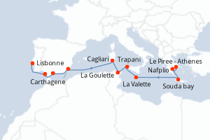 Itinéraire croisière Silversea au départ de Le Piree - Athenes