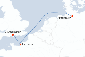 Itinéraire croisière MSC Croisières au départ de Hambourg