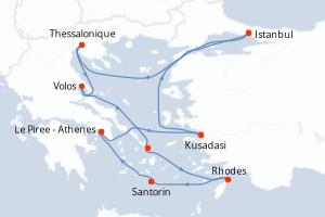 Itinéraire croisière Silversea au départ de Le Piree - Athenes