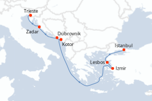 Itinéraire croisière Oceania Cruises au départ de Istanbul