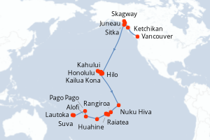 Itinéraire croisière Oceania Cruises au départ de Vancouver