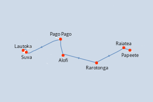 Itinéraire croisière Oceania Cruises au départ de Papeete