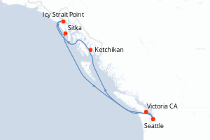 Itinéraire croisière Oceania Cruises au départ de Seattle